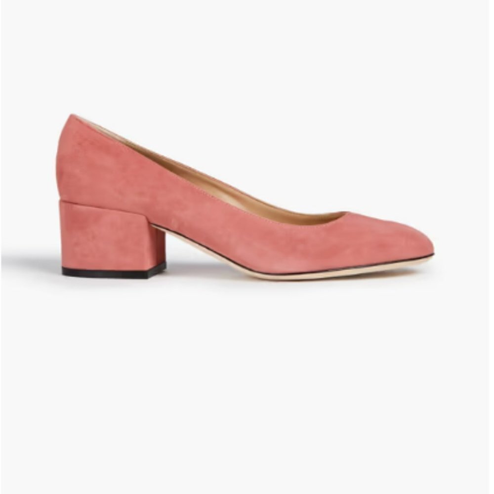 SERGIO ROSSI Suede pumps Antique Rose